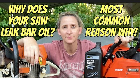 Chainsaw leaks bar oil? The most common reason why AND Husqvarna saw leaking oil FIXED!! Repair Vlog