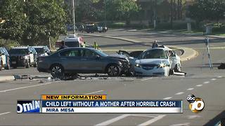 Child left without a mother after horrible crash