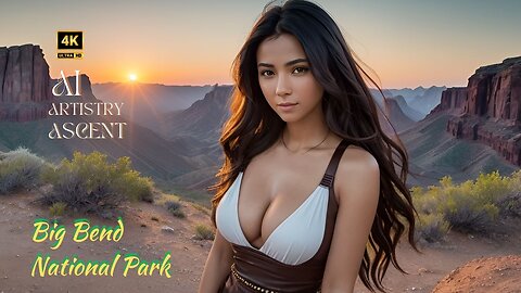 4K AI Artistry Lookbook l Big Bend National Park l Video- Ai Lookbook Girl l Arabian- #ai #aiartsty