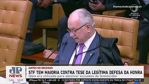 STF forma maioria para derrubar tese da legítima defesa da honra