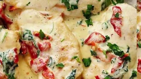 Creamy Tuscan Garlic Chicken Recipe #ketorecipes