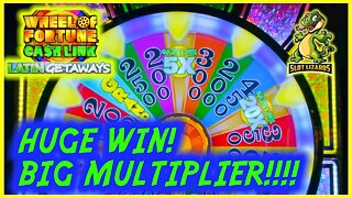 EPIC COMEBACK ROLLER COASTER 25X BIG WIN! Wheel of Fortune Cash Link Latin Getaways Slot