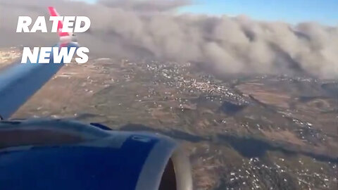 Athens Takeoff Captures Massive Smoke from Raging Wildfire