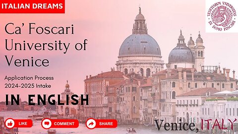 University of Venice | Admission Process | Step-by-Step Guide | English #studyabroad #italy
