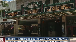 Tampa theater offering to marry people at movies