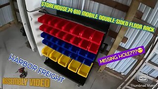 Something was missing... Harbor Freight STOREHOUSE 74-Bin Mobile Double-Sided Floor Rack