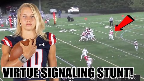 Division III team VIRTUE SIGNALS! Puts woman in game at safety in yet another WOKE sports stunt!