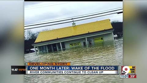 Month later, some flooded businesses reopened, others not