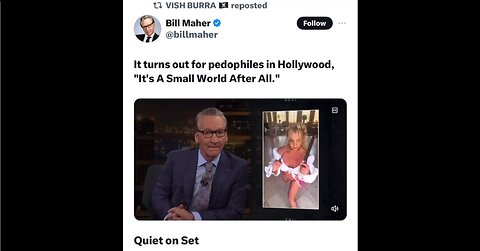 Bill Maher - Quiet on the set - Hell has frozen over