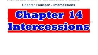 Chapter 14 Intercessions