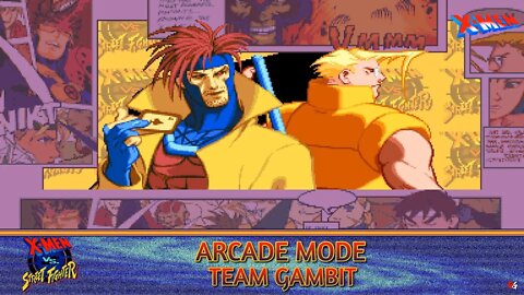 X-Men vs Street Fighter: Arcade Mode - Team Gambit