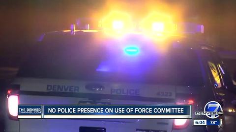 No police presence on use of force committee