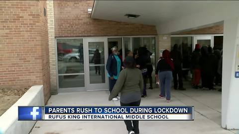 Rufus King Middle School parents think of Florida shooting in the midst of lockdown