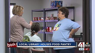 Local library houses food pantry