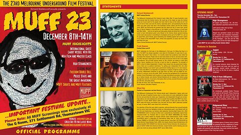 The 2023 Melbourne Underground Film Festival (MUFF)