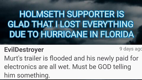 October 8, 2022 CELEBRATING THE LOSS OF EVERYTHING BECAUSE OF A HURRICANE