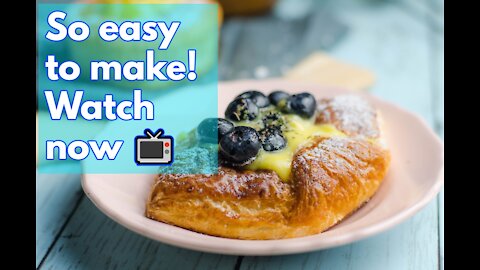 Blueberry Bread Pudding - Easy Dessert Recipe! #BlueberryRecipe
