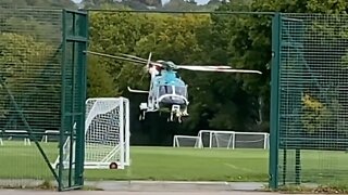 This Chopper Landed at My School After Someone Brought In Explosives.