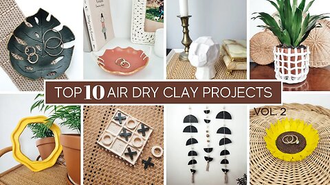 TOP 10 AIR DRY CLAY IDEAS | Minimal and Aesthetic Home Decor Projects vol.2