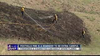 Officials issue reminder after foothills fire