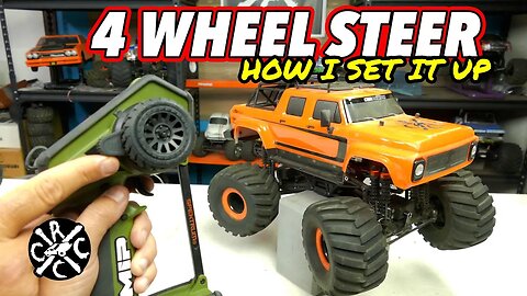 4 Wheel Steer CEN B50 - How I Set Up 4 Steer On My Spektrum For RC Monster Trucks