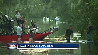 Homes underwater along Alafia River after Hurricane Irma