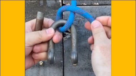 how to tie a rope in a round iron