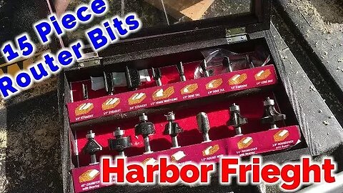 Harbor Freight Warrior Carbide Tip Woodworking Router Bit Set 15 Piece # 68872