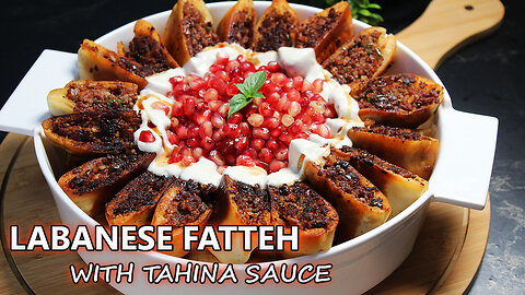 Famous Arabic Sandwich Fatteh with Tahina Sauce