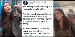 AOC Fragile Meltdown In Movie Theater By Being Confronted By Activists For Not Saying Genocide