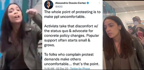 AOC Fragile Meltdown In Movie Theater By Being Confronted By Activists For Not Saying Genocide