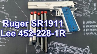 Ruger Sr1911 Shooting Lee 452-228-1R Bullets