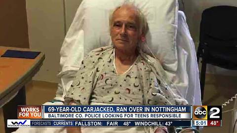 Nottingham man carjacked, run over by teens; Police looking for two others