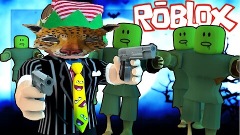 Playing Zombie Attack on Roblox