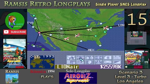 Aerobiz Supersonic | SNES | Level 3 | Scenario 3 | Los Angeles - Episode #15| Longplay