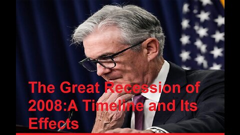 The Great Recession of 2008: A Timeline and Its Effects and Recovery in 1 Minute. Must Watch