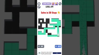 Solve in 30 Steps. Classic Maze Game Level 199. #shorts