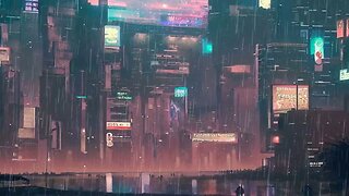 Step into a Galaxy Far, Far Away with Lofi and Sci-Fi Ambience in a Rainy Futuristic City