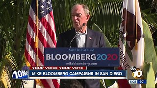 Mike Bloomberg campaigns in San Diego