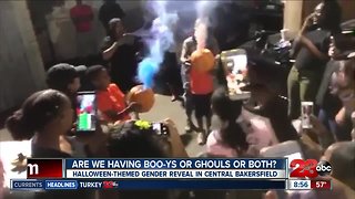 Halloween-themed gender reveal in Central Bakersfield