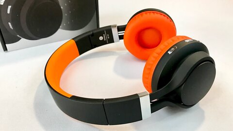 JS-BASE Wireless Bluetooth 4.0 Foldable Orange Over-ear Headphones review