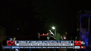 Multiple assaults kill two, injure five overnight in Kern County