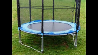 Trampoline jump gone wrong!