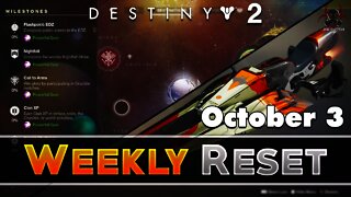 Destiny 2 | Weekly Reset - New Powerful Gear, Nightfall, Milestones & Exotic Sparrow! (October 3rd)