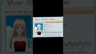 My vtuber license #vtuber