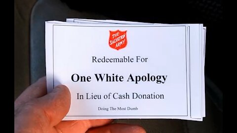 Dropping White Apologies on Salvation Army Bell Ringers