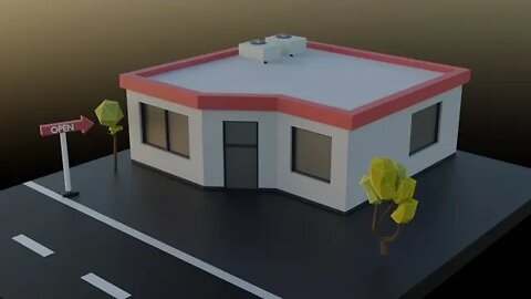 Let's create a Low Poly Fast Food #blender