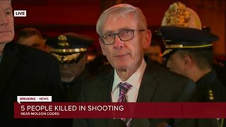 Evers calls for moment of silence during press conference following Molson Coors shooting