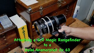 Attaching a SLR Magic Rangefinder to a Zeiss Anamorphot 2x 63