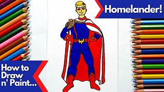 How to draw and paint Homelander from the Boys